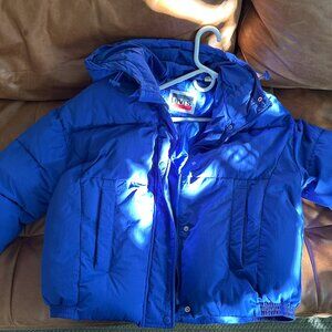Rare Levi's Cobalt Blue Cropped Puffer Jacket